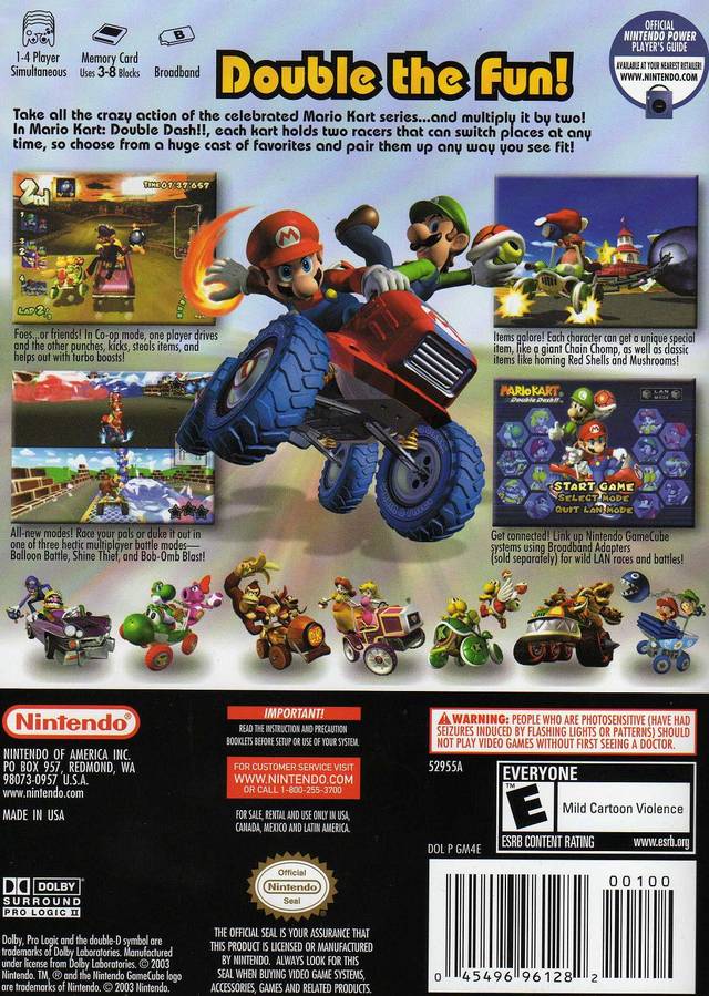 Mario Kart Double Dash Back
