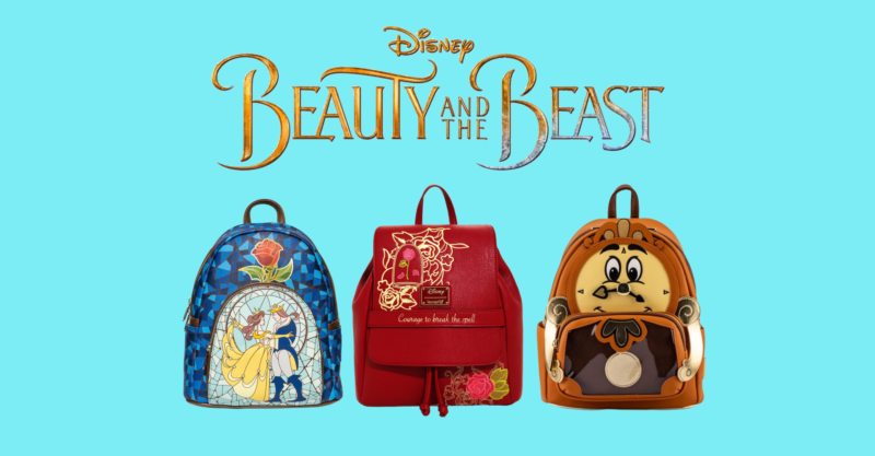 Beauty and the Beast Loungefly Backpack Bag Wallet