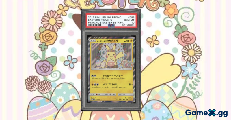 Easter pikachu pokemon card